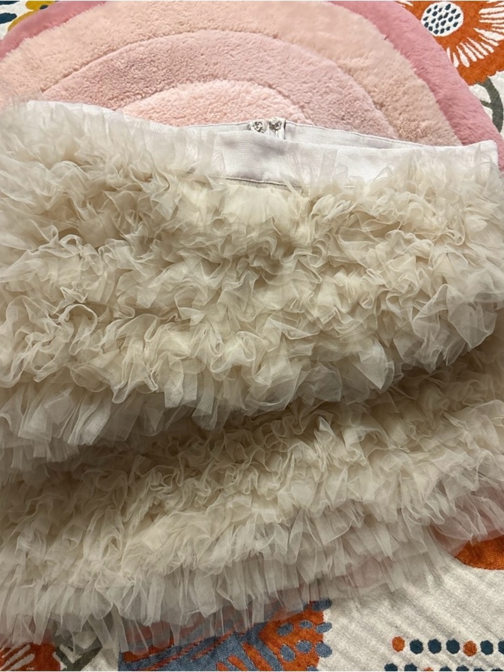 Ann Taylor Ivory Ruffle Skirt - Picture 2 of 3